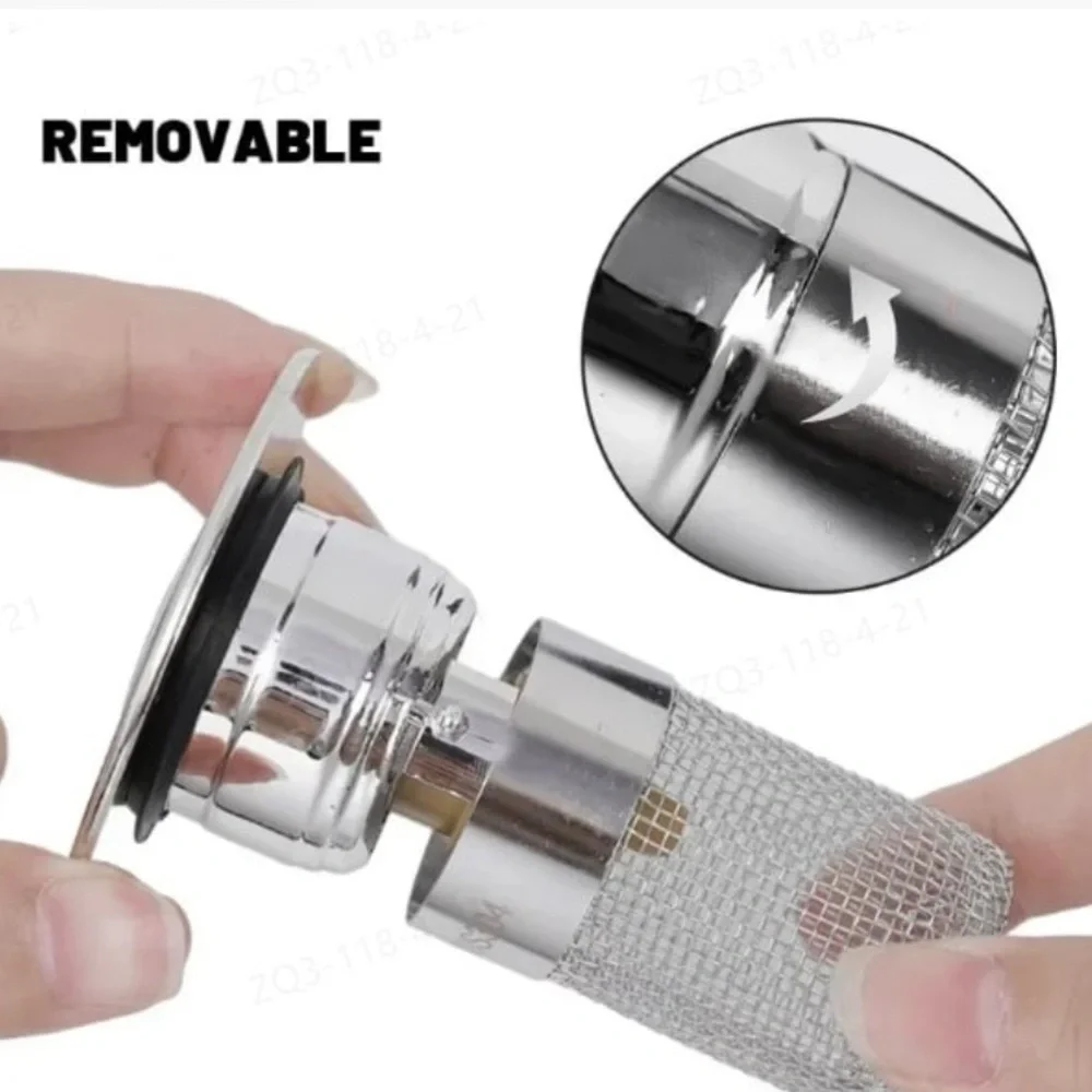 Chrome Drain Basket Sink Filter